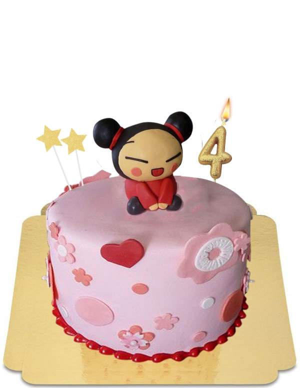 Gâteau Pucca rose à cœur vegan, sans gluten - 49