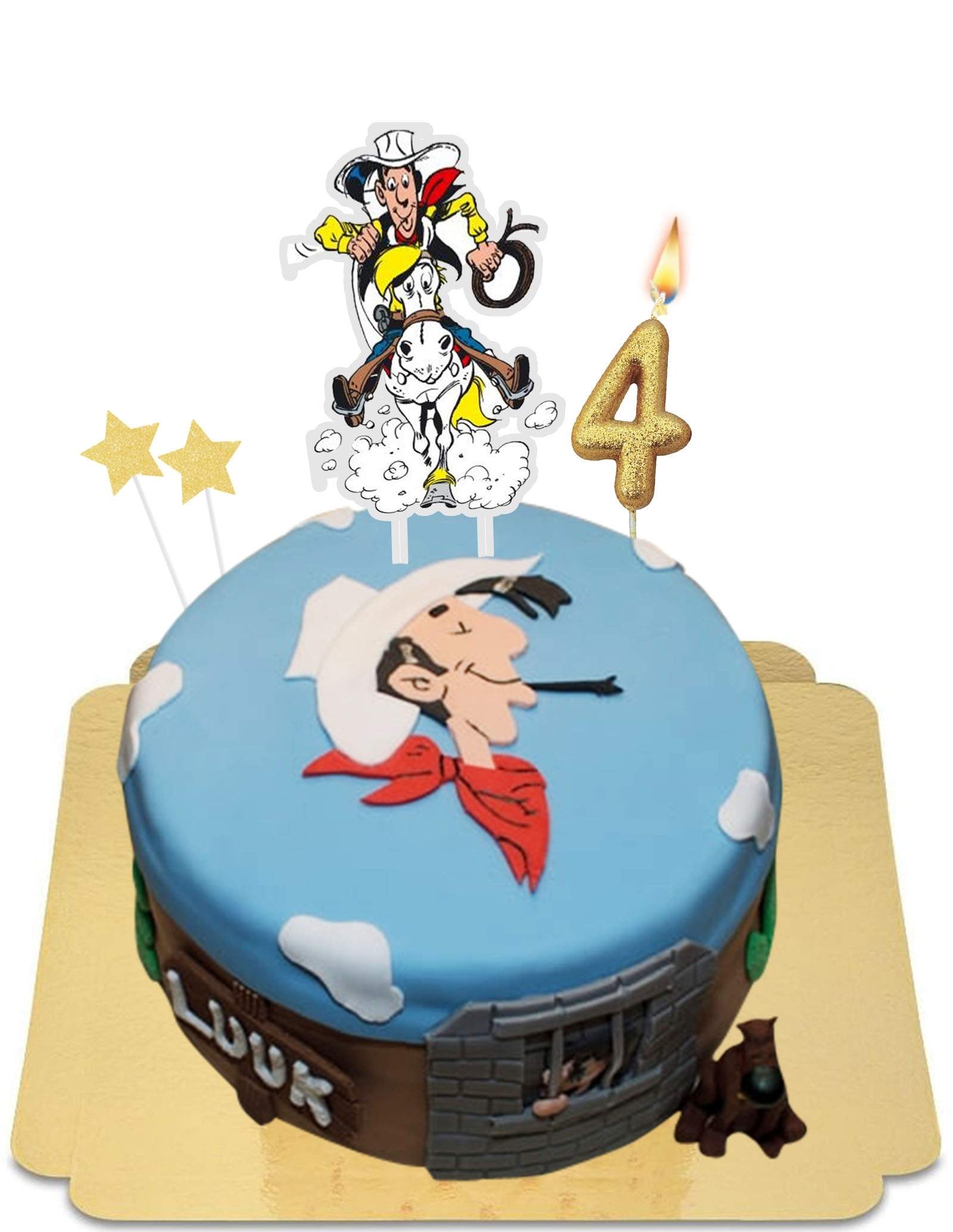 Gateau Lucky Luke Le Cowboy Et Jolly Jumper Au Far West Vegan Sans