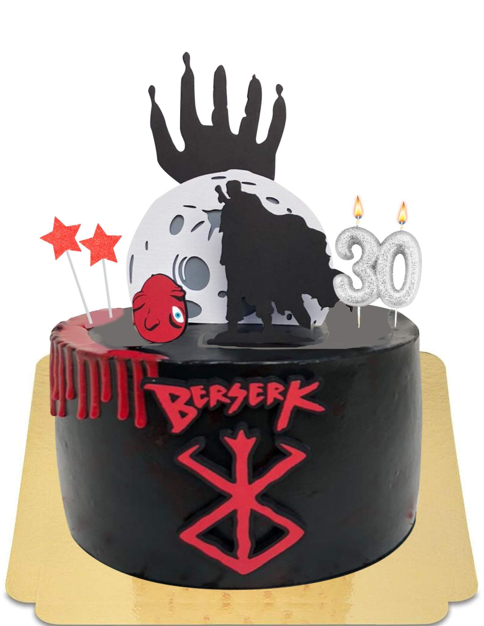 Gateau Berserk A Effet Drip Rouge Manga Vegan Sans Gluten 114 90