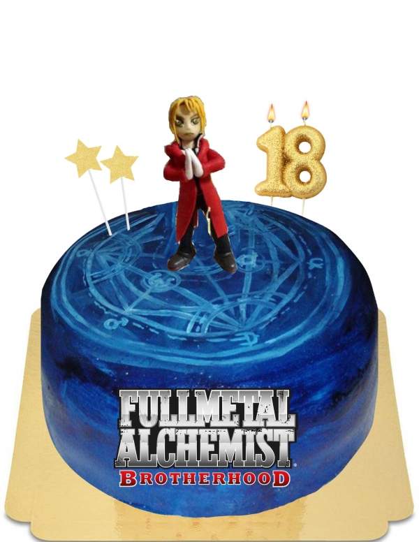  Gâteau Fullmetal alchimist cercle de transmutation vegan, sans gluten - 88