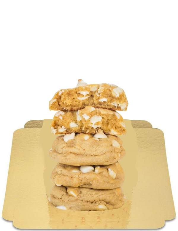  4 Cookies "Fudgy" pépites de chocolat blanc vegan, sans gluten sans sucre à indice glycémique bas adapté diabétiques et coéliaq