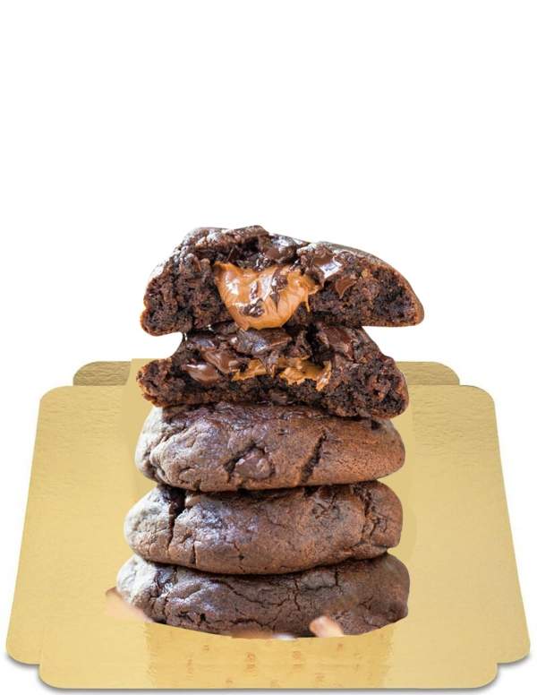  4 Cookies "Fudgy" au caramel fondant vegan, sans gluten sans sucre à indice glycémique bas adapté diabétiques et coéliaques - 7