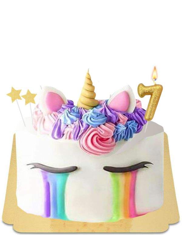  Gâteau Licorne larmes multicouleur et meringues vegan, sans gluten - 76