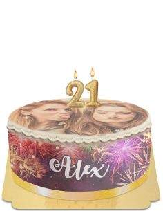 Biogato.fr Gâteau anniversaire photo adulte sans œuf, végétarien et sans gluten - 35
