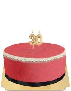 Biogato.fr Gâteau adulte coeur avec message sans œuf, végétarien et sans gluten - 70