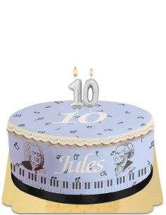 Biogato.fr Gâteau piano musique garçon sans œuf, végétarien et sans gluten - 90