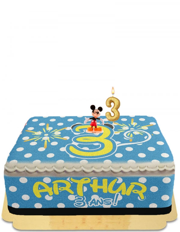 Biogato.fr Gâteau Mickey tête géante tirelire sans œuf, végétarien et sans gluten - 15