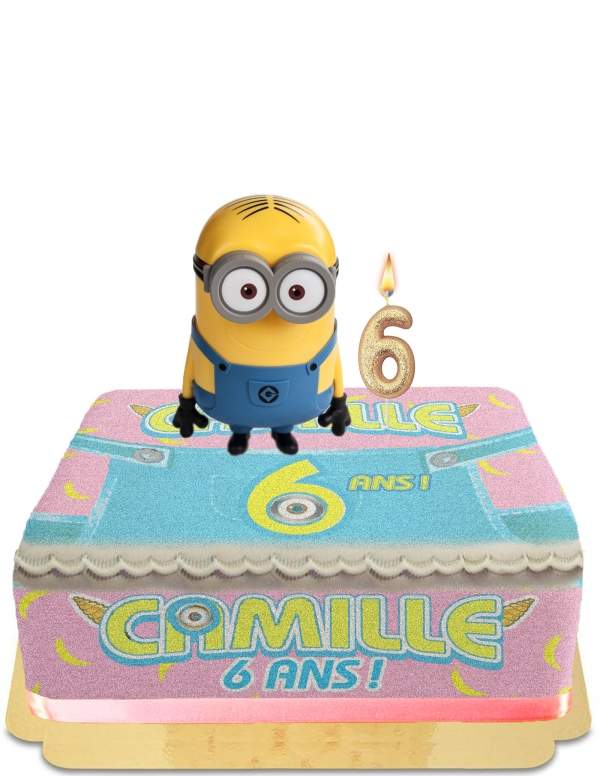 Biogato.fr Gâteau Minions fille tête géante tirelire sans œuf, végétarien et sans gluten - 96