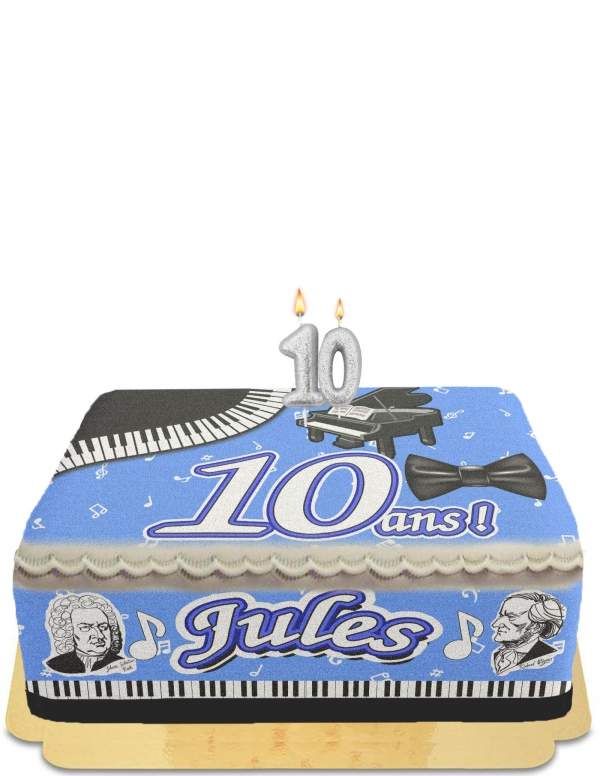 Biogato.fr Gâteau piano musique garçon sans œuf, végétarien et sans gluten - 60