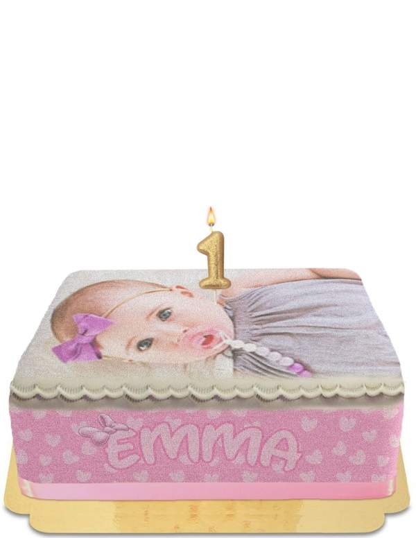 Biogato.fr Gâteau anniversaire 1 an fille photo sans œuf, végétarien et sans gluten - 21