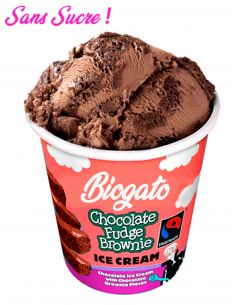 Biogato.fr Glace sans sucre vegan, bio et sans gluten à indice glycémique bas 250g Adapté diabétiques et coéliaques - 1