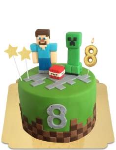 Biogato.fr Gâteau Minecraft sans gluten - 49