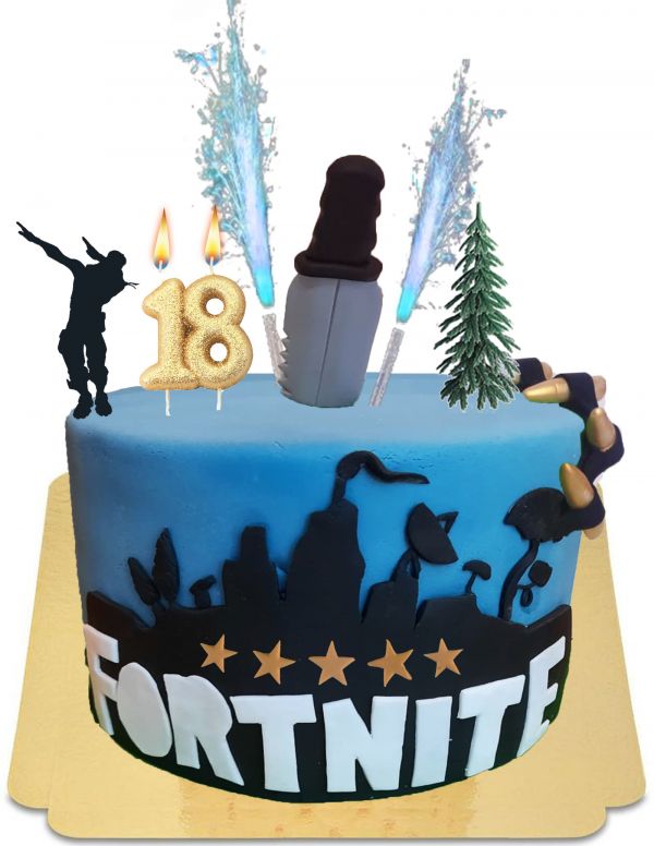  Gâteau Fortnite jeux vidéo sans gluten, végan - 1