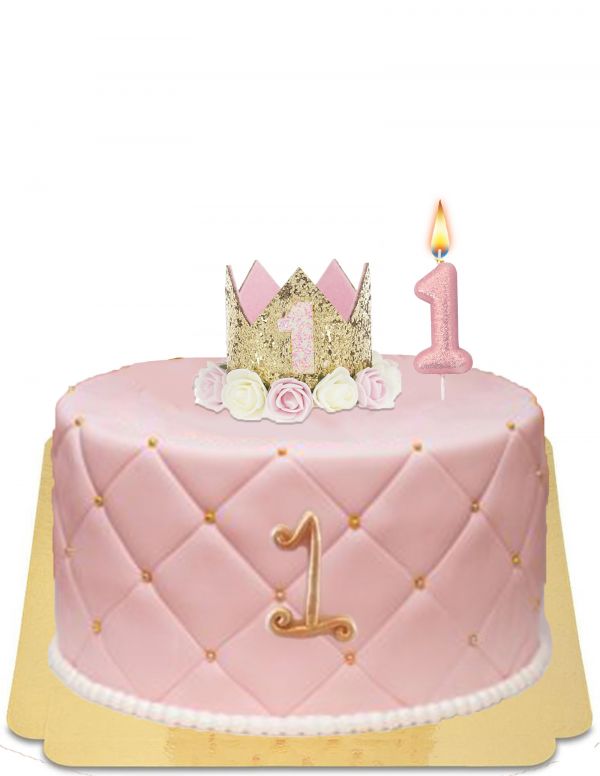  Gâteau 1 an fille princesse vegan, sans gluten - 1